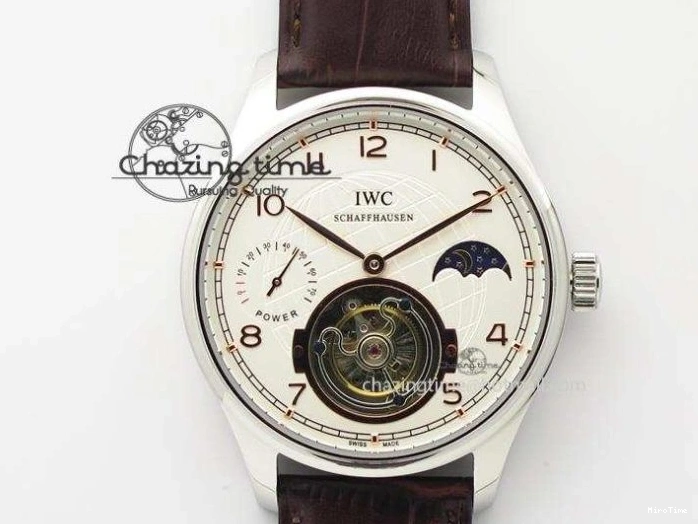 MIROTIME 0416 Breathable Portuguese Real PR IW500127 ZF 1:1 Best Edition Gray Red Dial On Black Leather Strap A 7332